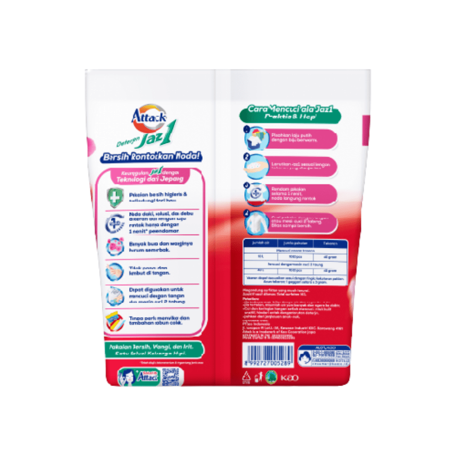 Attack Jaz1 Semerbak Cinta Deterjen Bubuk 800gram