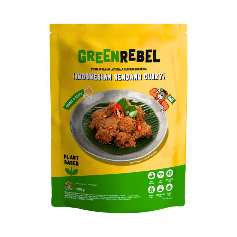 Green Rebel Protein Olahan Jamur Ala Indonesian Rendang Curry 200gram