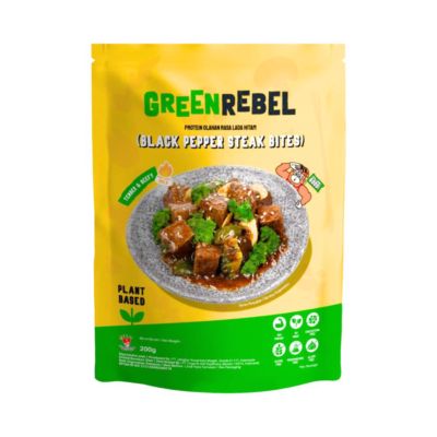 Green Rebel Protein Olahan Rasa Lada Hitam Blackpepper Steak Bites