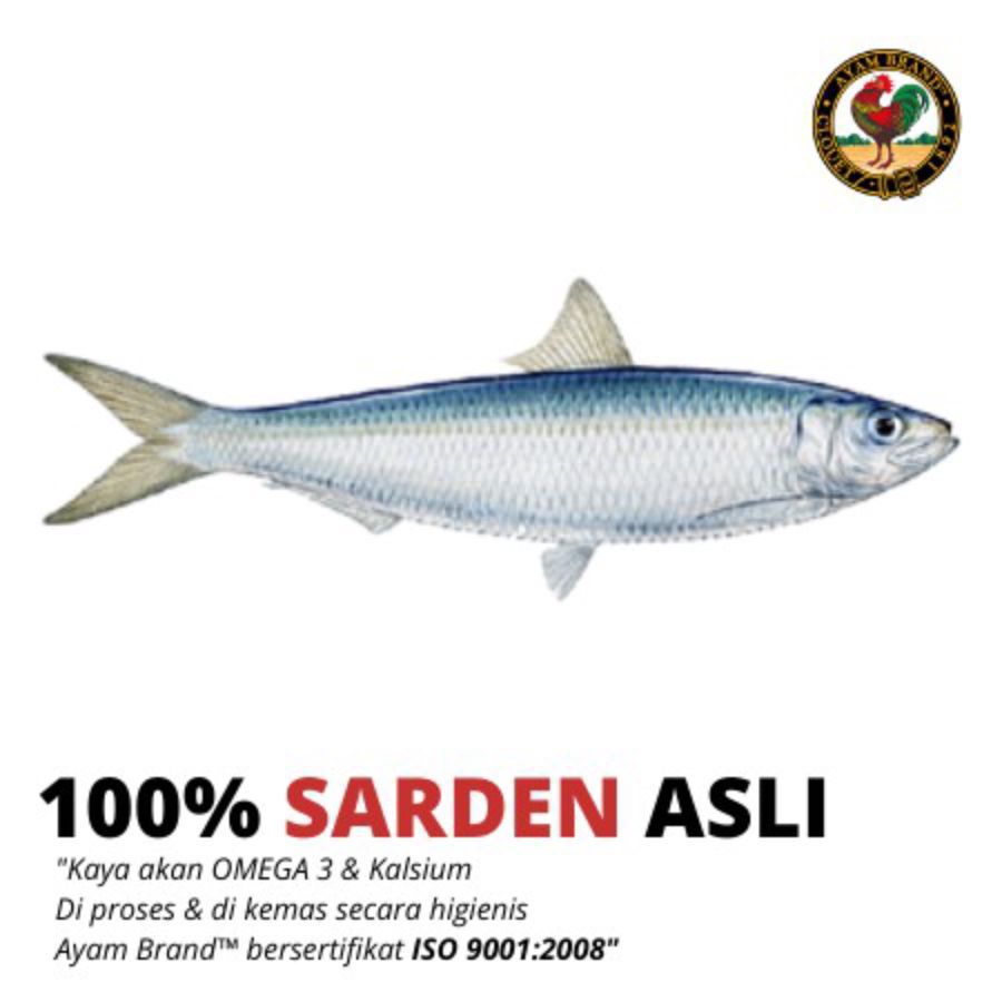Ayam Brand Ikan Sarden Dalam Saus Tomat 155gram