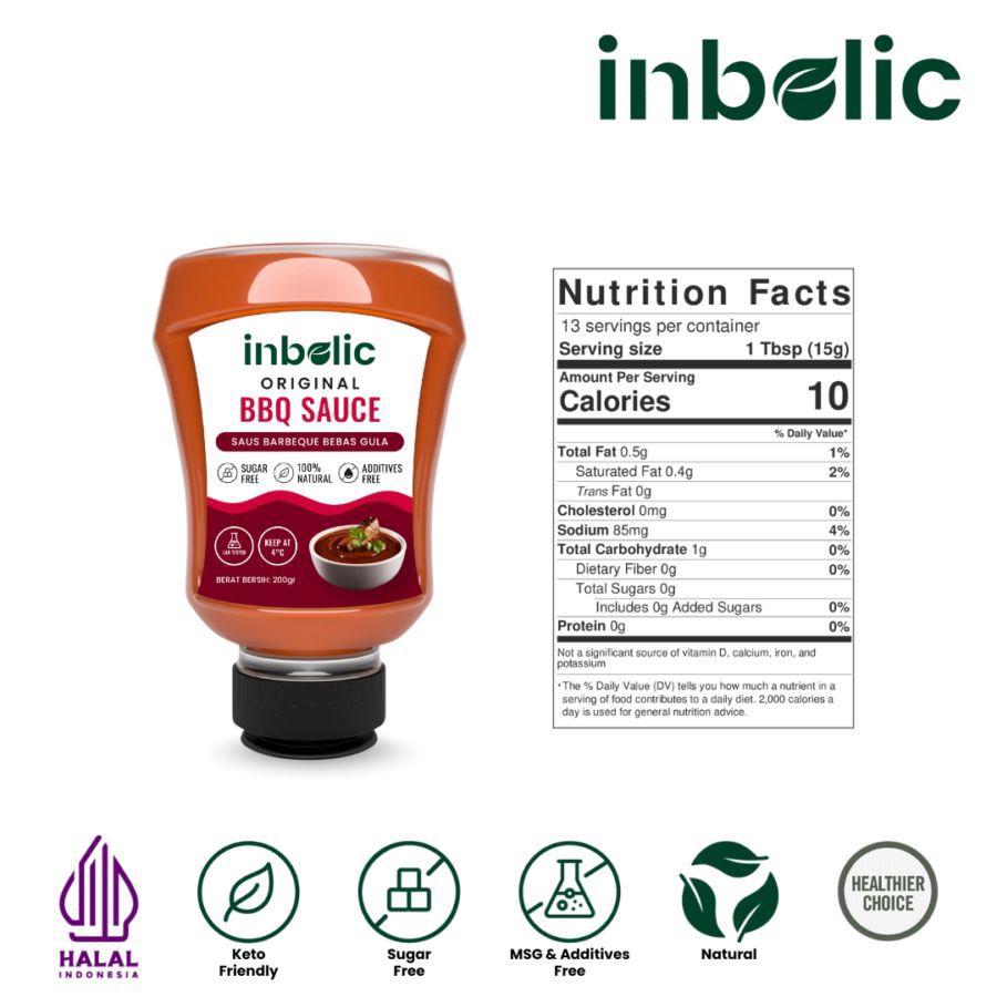 Inbolic Sugar-Free BBQ Sauce Original 200gram