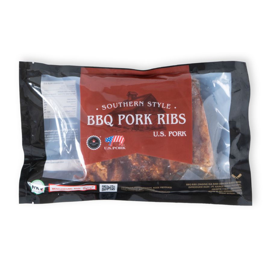 Triple Three Foods Southern Style BBQ Pork Ribs 500gram