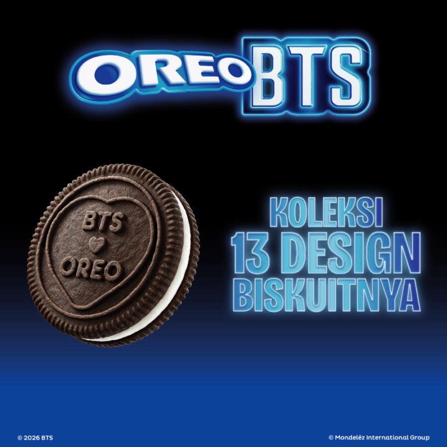 OREO BTS Mini Oreo Biskuit Sandwich Coklat dengan Krim Rasa Vanilla 58gram