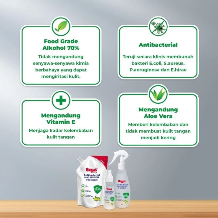 Bagus Antibacterial Lime Hand Sanitizer
