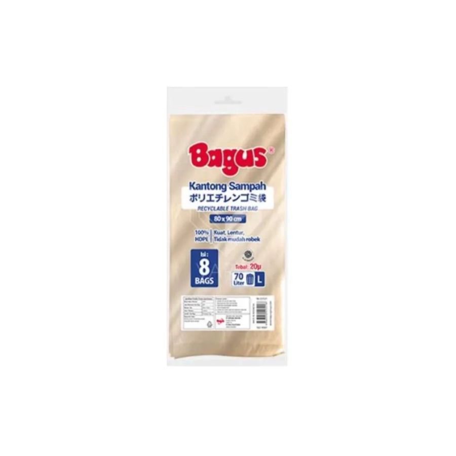 Bagus Kantong Sampah Gold Size L 80 x 90 cm 70L 8pcs