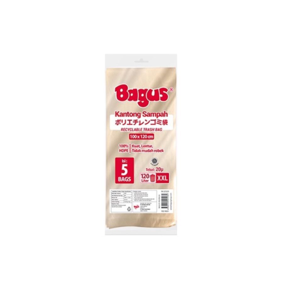 Bagus Kantong Sampah Gold Size XXL 100 x 120 cm 120L 5pcs