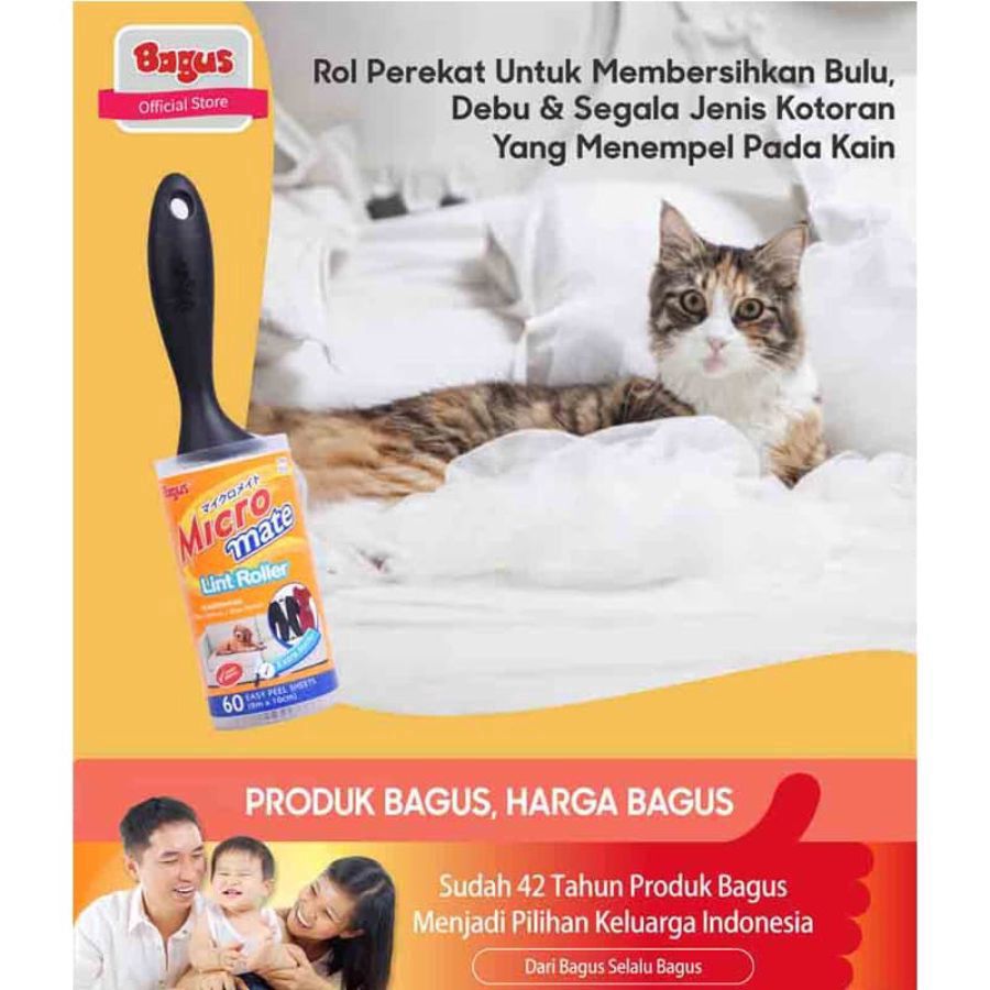 Bagus Micromate Lint Roller Cap/Kebutuhan Pakaian