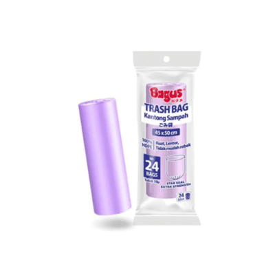 Bagus Kantong Sampah Roll Lavender Size 45 x 50 cm 24L