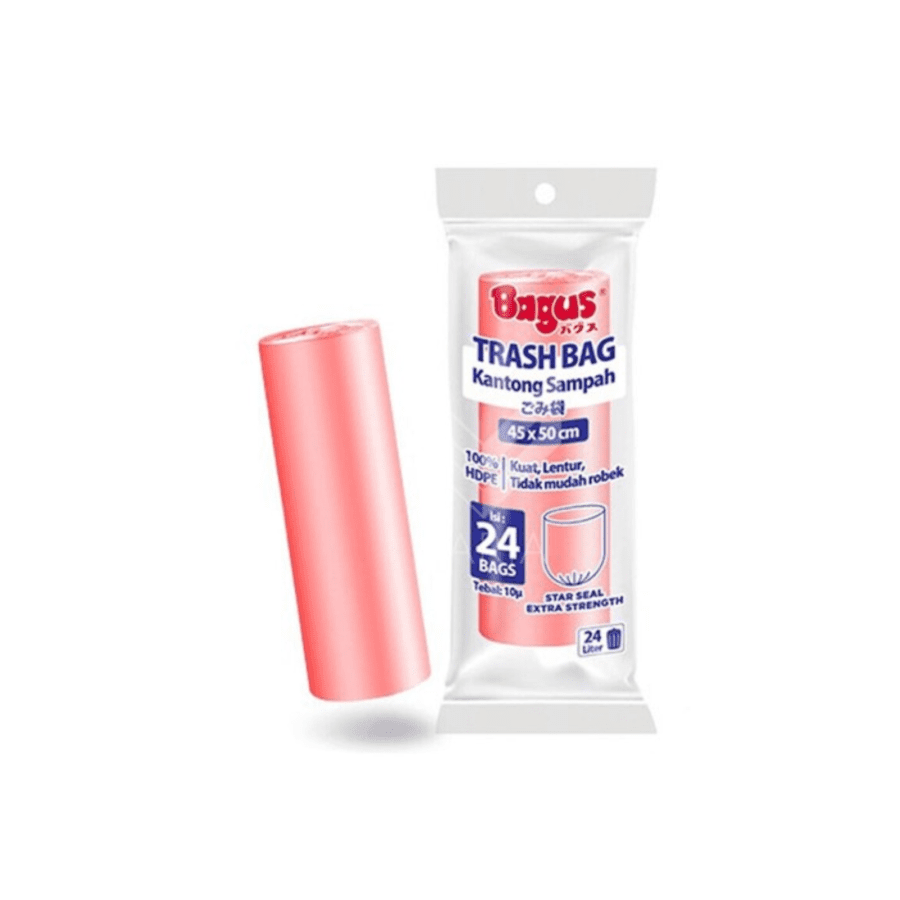 Bagus Kantong Sampah Roll Black Size 45 x 50 cm 24L 24pcs