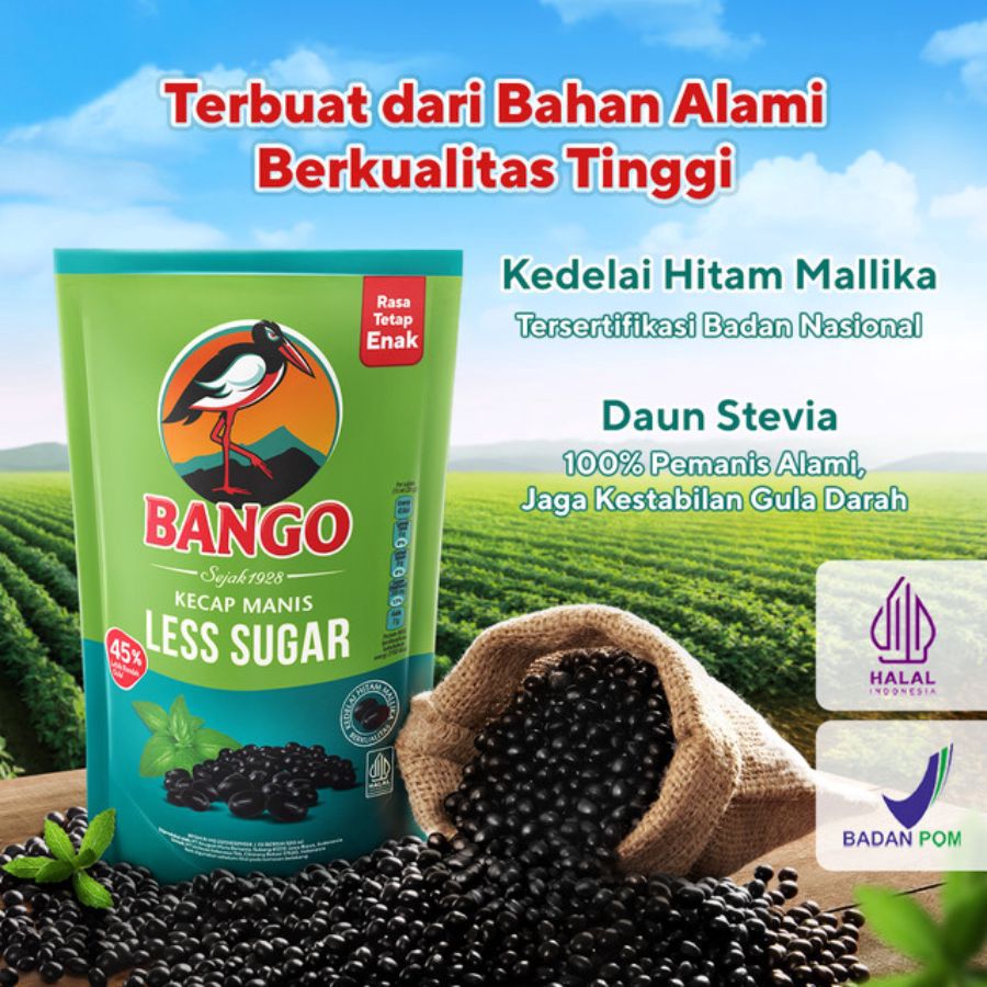 Bango Kecap Manis Less Sugar