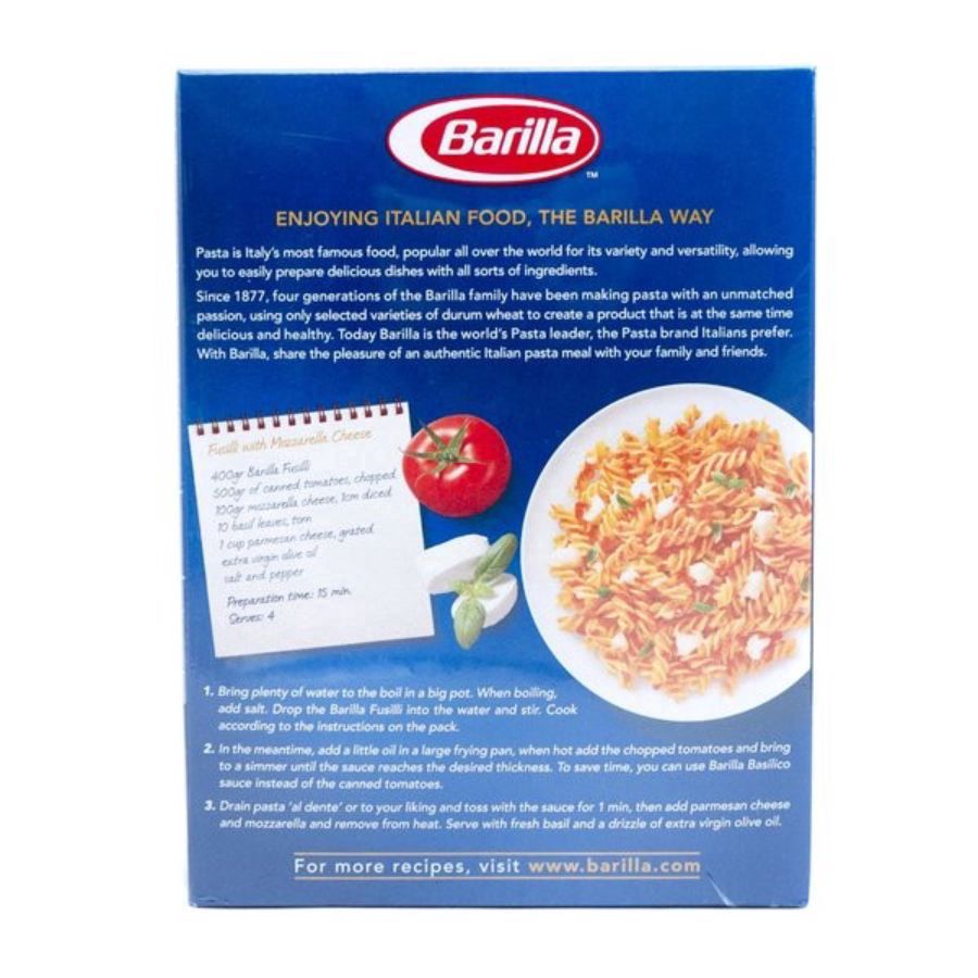 Barilla Fusilli Pasta 500gram