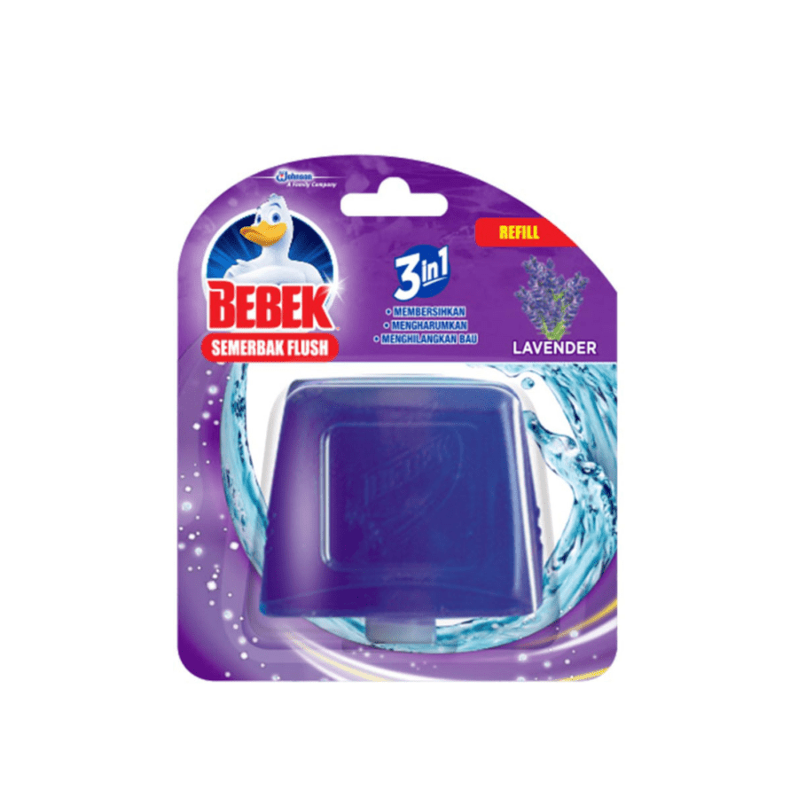 Bebek Semerbak Flush Lavender Pembersih Kloset Toilet Refill 50ml
