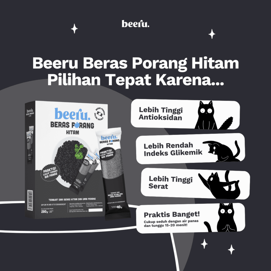 Beeru Beras Porang Hitam Box 7 sachets x 40gr 280gram