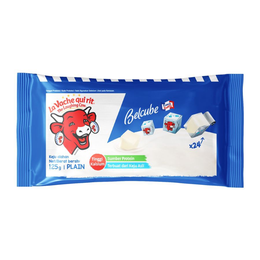 Belcube Spread Cheese Plain 24 Cubes 125gram