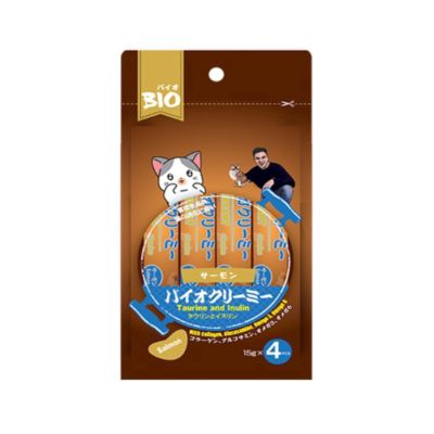 Bio Creamy Salmon Snack Kucing 4 sticks x 15 gram