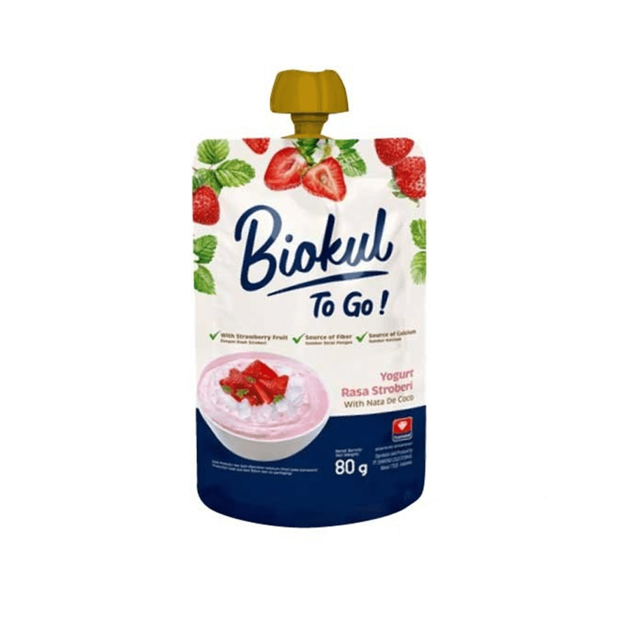 Biokul To Go Strawberry Yogurt 80gram