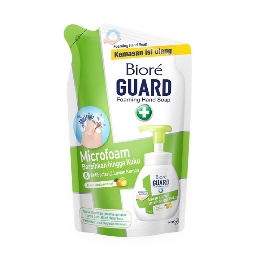 Biore Guard Fresh Lemon Antibacterial Foaming Hand Soap Pouch 250ml