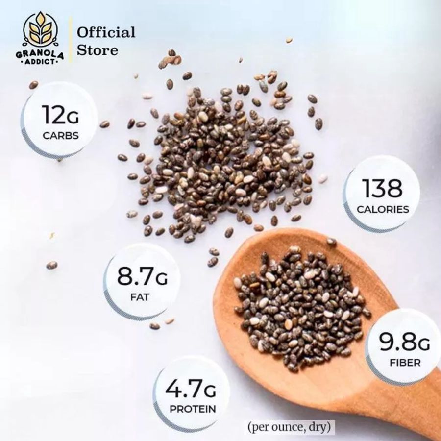 Granola Addict Black Chia Seeds Mexico Organic 250gram