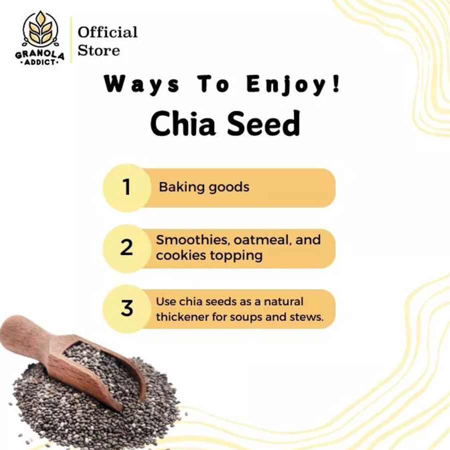 Granola Addict Black Chia Seeds Mexico Organic 250gram