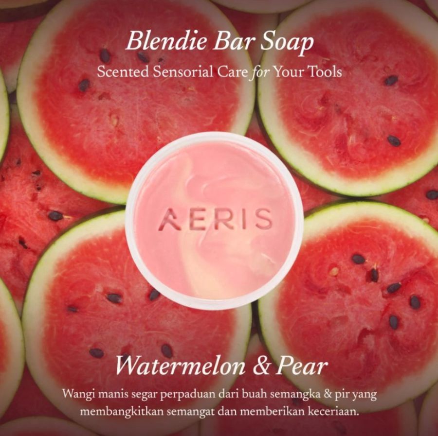 Aeris Beaute Blendie Watermelon & Pear Make Up Brush Soap 1pcs