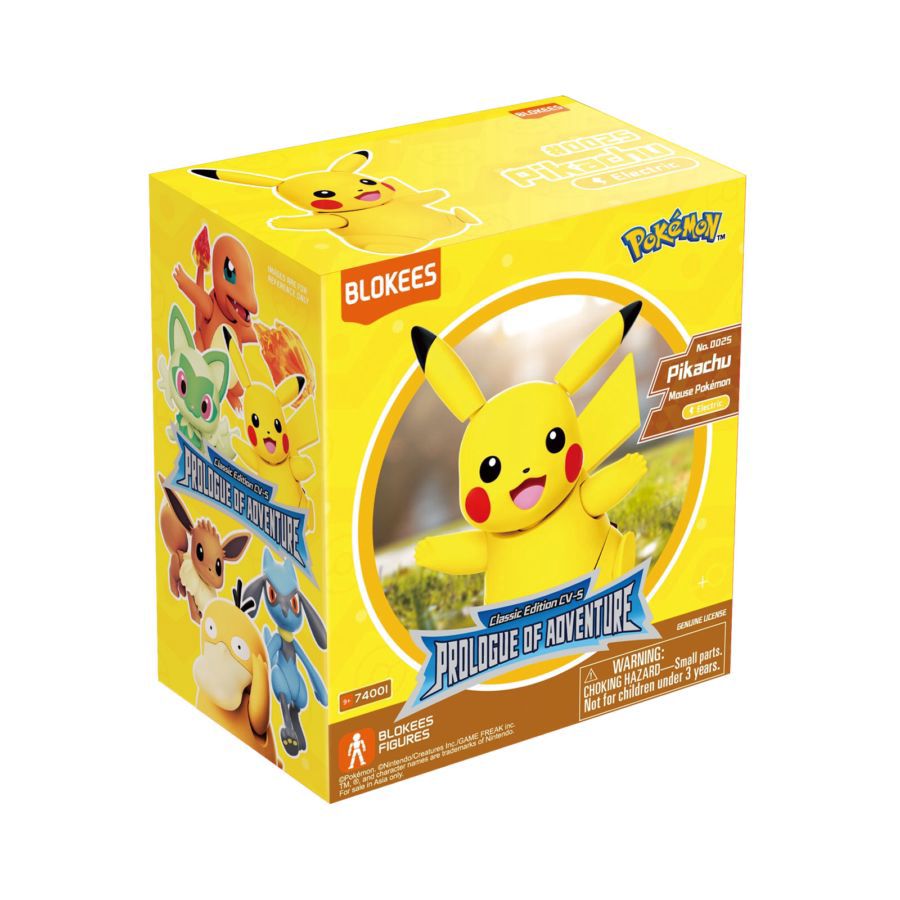 Blokees 74001 Classic Edition Pokemon Pikachu Mainan Figure 1pcs