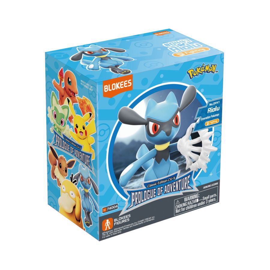 Blokees 74004 Classic Edition Pokemon Riolu Mainan Figure 1pcs