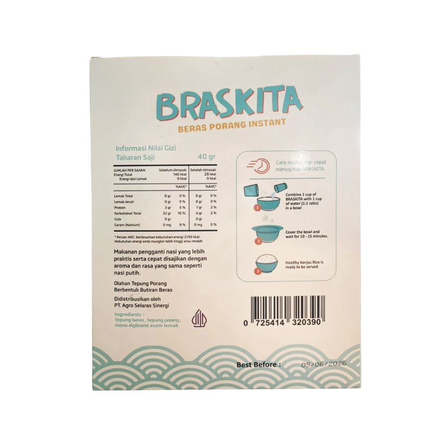 Braskita Beras Porang 8 pcs x 40gr 320gram