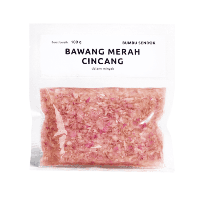 Bumbu Sendok Bawang Merah Cincang dalam Minyak