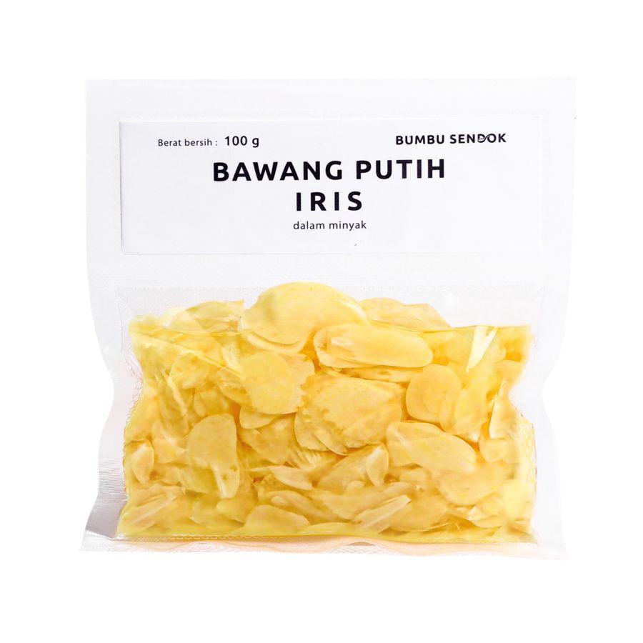 Bumbu Sendok Bawang Putih Iris dalam Minyak 100gram