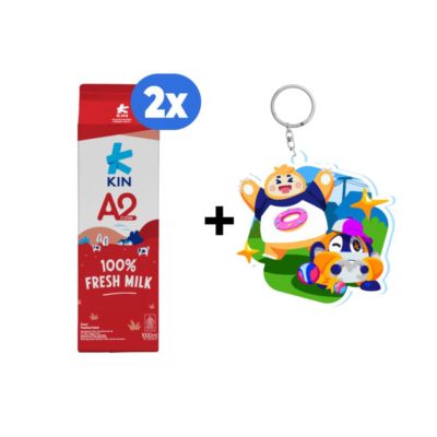 [Bundle] 2 Kin A2 Fresh Milk 1 Liter + 1 Keychain Main Kelereng Astro Kids