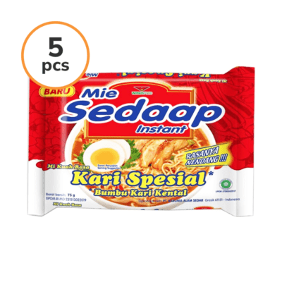 Bundle Isi 5 Mie Sedaap Kari Spesial 75gr/Mie Instant