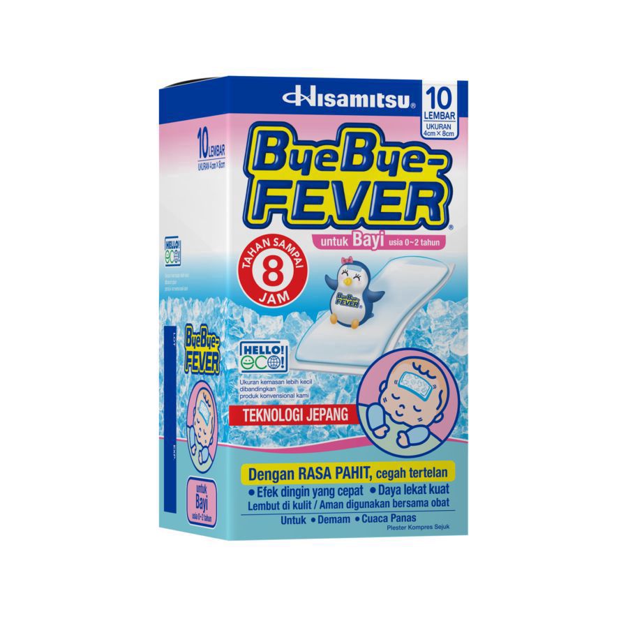 Bye Bye Fever Plester Kompres Demam Bayi 10sheets