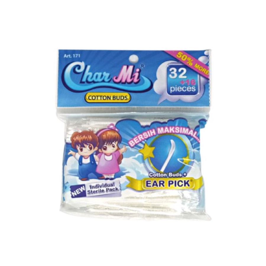 Charmi Art. 171 Cotton Buds + Ear Pick 48stick