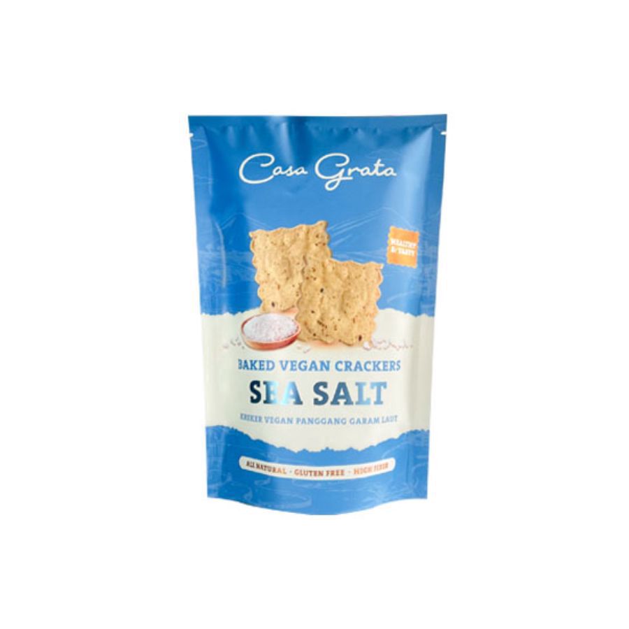 Casa Grata Baked Vegan Crackers Sea Salt 70gram