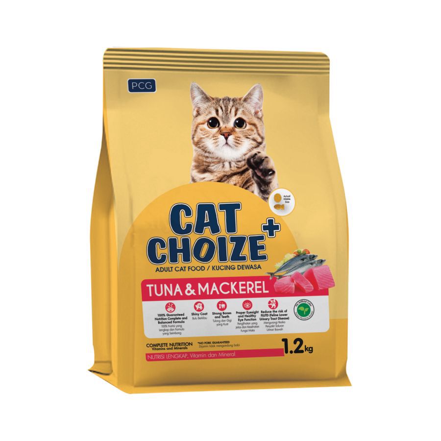 Cat Choize Plus Tuna & Mackerel Adult Makanan Kucing Kering 1200gram