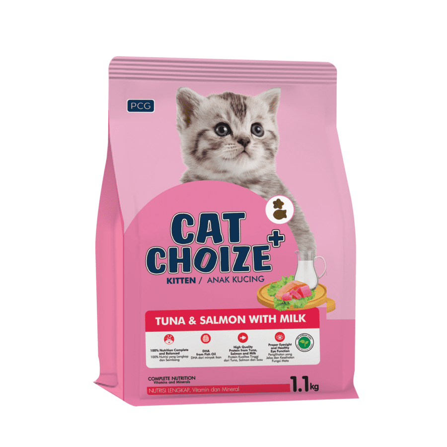 Cat Choize Plus Tuna & Salmon With Milk Kitten Makanan Kucing 1100gram