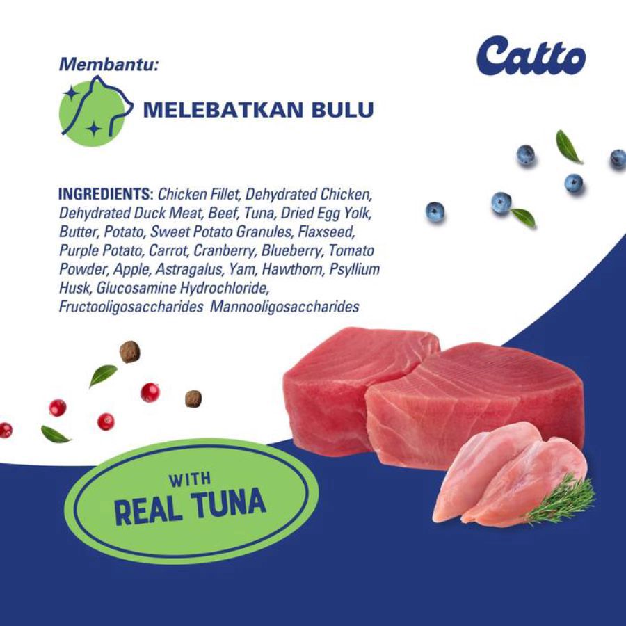 Catto Grain Free Tuna Adult Makanan Kucing Kering 1000gram