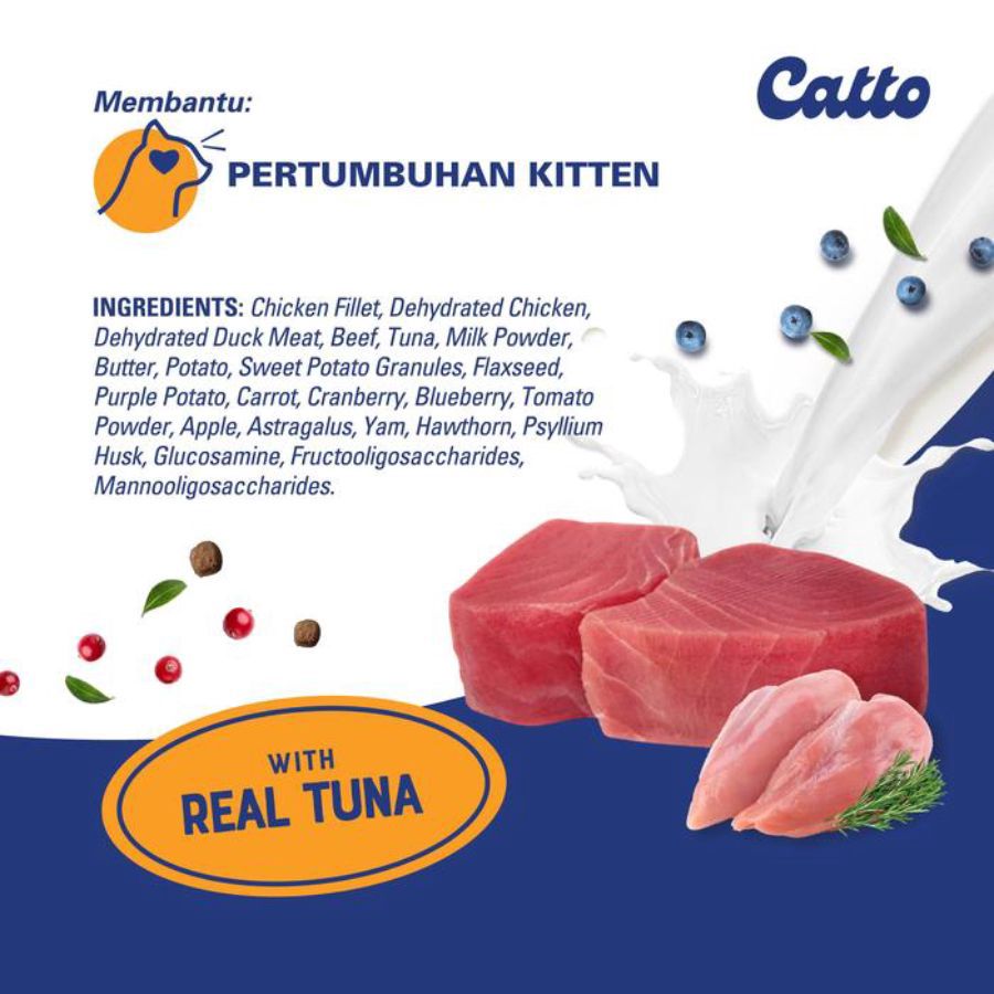 Catto Grain Free Tuna Mother and Kitten Makanan Kucing Kering 400gram
