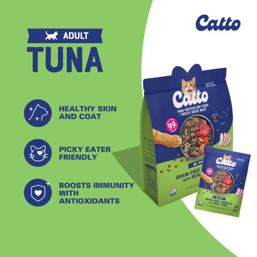 Catto Grain Free Tuna Adult Makanan Kucing Kering 400gram