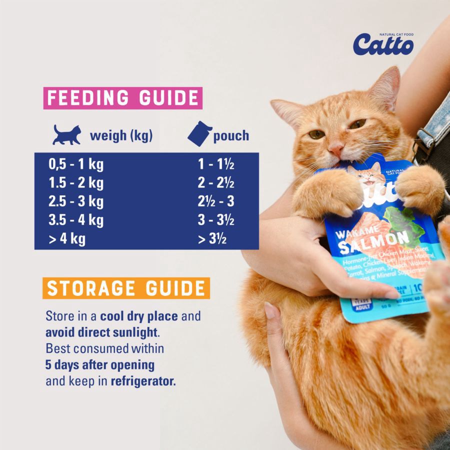 Catto Natural Wakame Salmon Adult Makanan Basah Kucing
