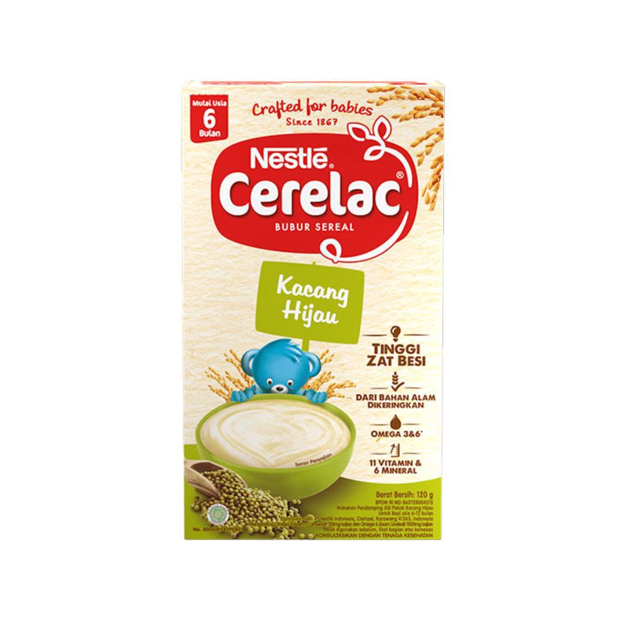 Cerelac Bubur Sereal Kacang Hijau 6+ Bulan Makanan Bayi 120gram