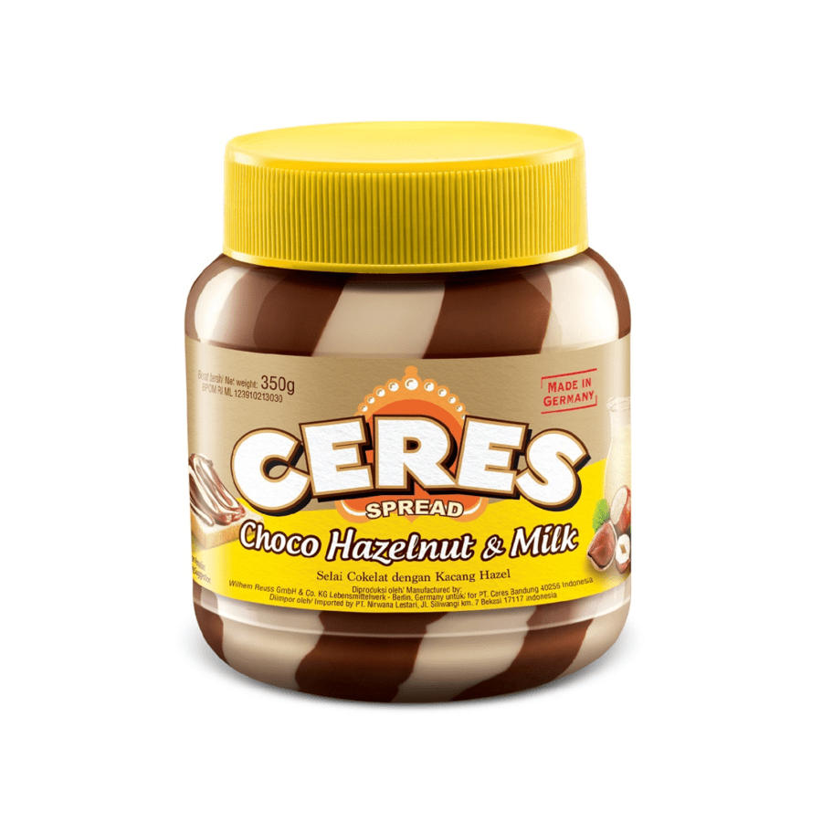 Ceres Milk Duo Choco Hazelnut & Milk Spread 350gram