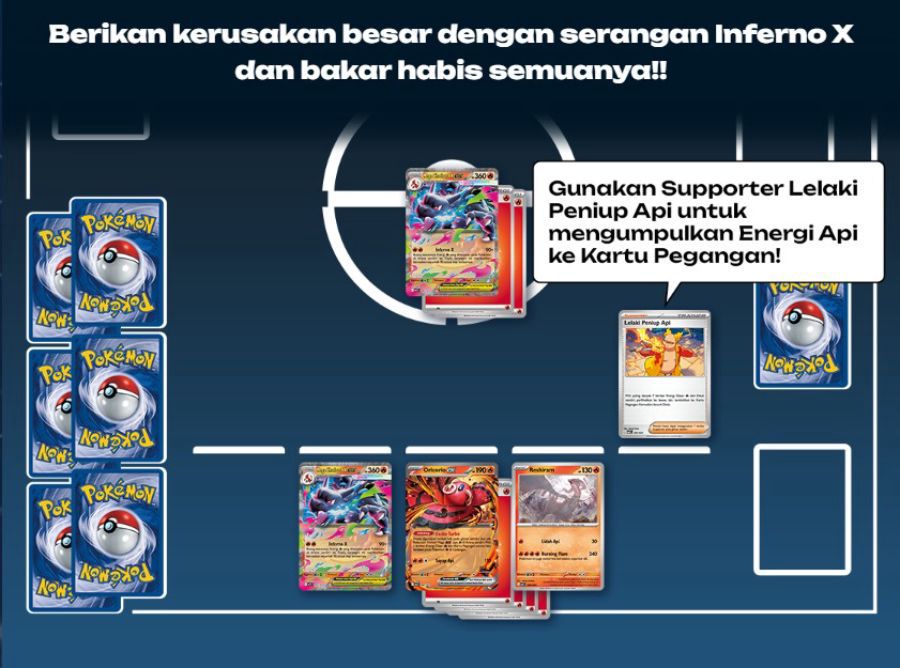 Pokemon Deck Taktik Mega Charizard X ex MATL Card Game 1pcs