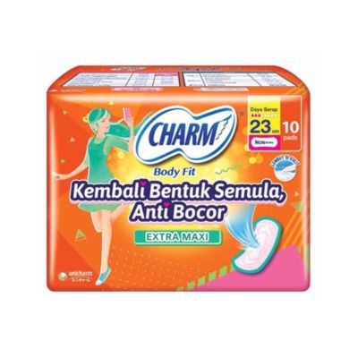 Charm Body Fit Extra Maxi Non Wing 23 cm Pembalut Kewanitaan