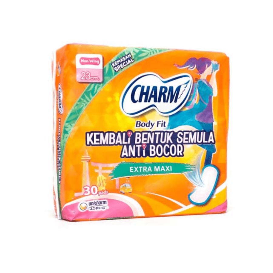 Charm Body Fit Extra Maxi Non Wing 23 cm Pembalut Kewanitaan 30pads