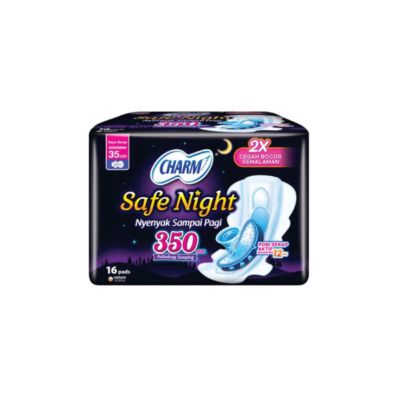 Charm Safe Night Gathers 35cm Pembalut Kewanitaan