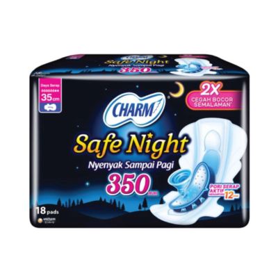 Charm Safe Night Wing 35cm Pembalut Kewanitaan
