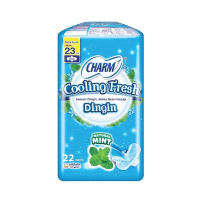 Charm Cooling Fresh Natural Mint Wing 23cm Pembalut Kewanitaan