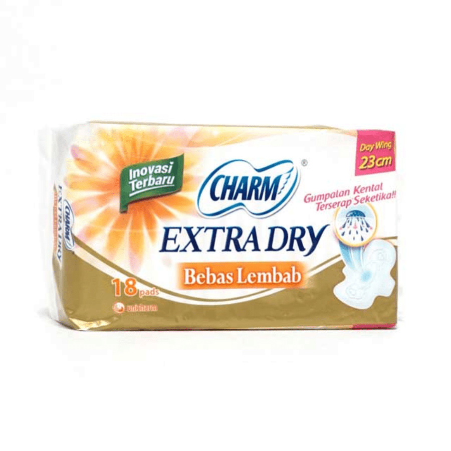 Charm Extra Dry Slim Wing 23cm Pembalut Kewanitaan 18pads