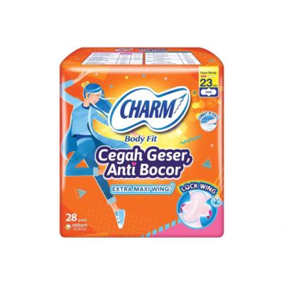 Charm Body Fit Extra Maxi Wing 23cm Pembalut Kewanitaan